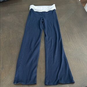 Hollister Navy Blue Pajama Pants with Gray Waistband